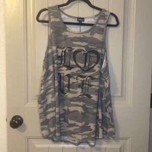 Torrid Camo Love Tank Size 2X